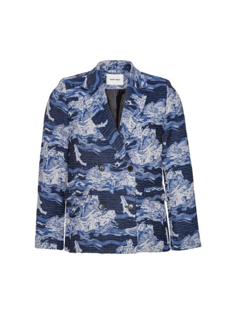 MOTIF BLAZER - FISHES BLUE