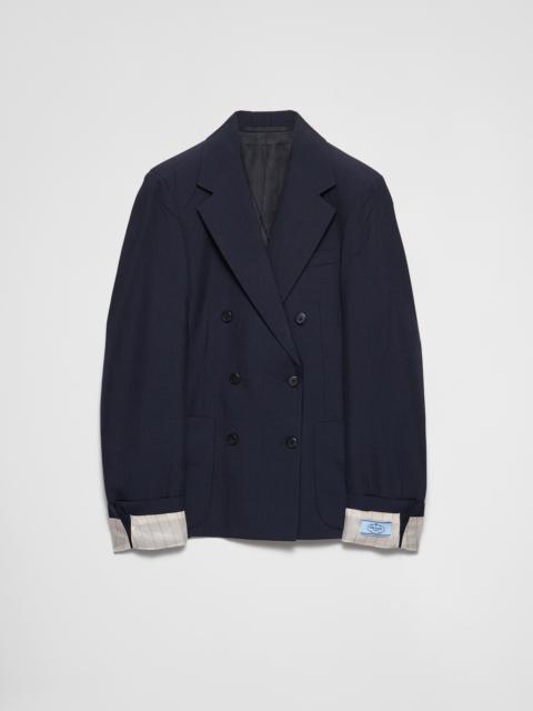 Double-breasted kid mohair jacket