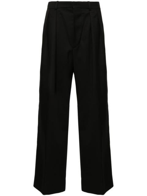 low-waisted tailored trousers