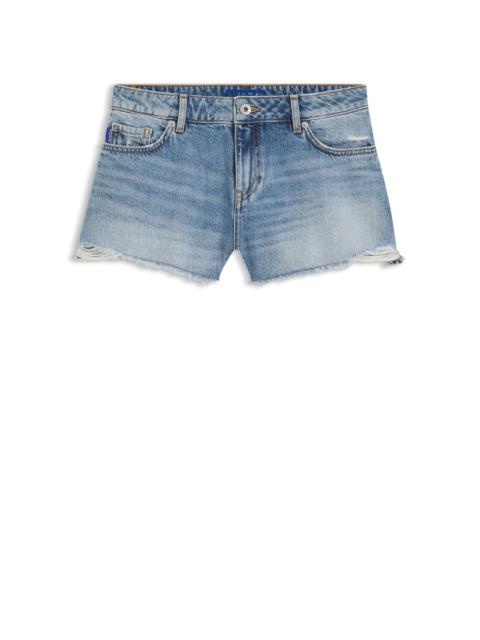 REGULAR-FIT SHORTS IN BLUE DENIM