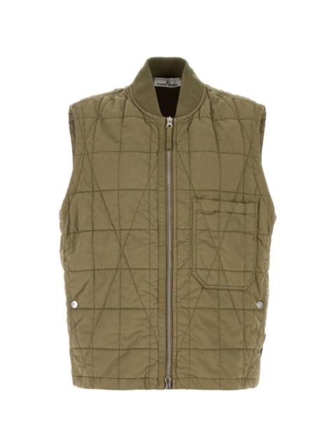 quilted zip-up gilet