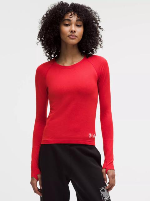 Team Canada Swiftly Tech Long-Sleeve Shirt 2.0 Waist Length *COC Logo