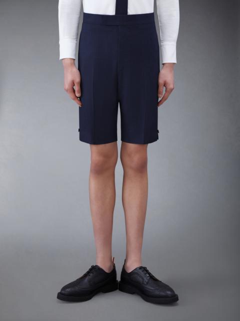 Navy Super 120's Wool Twill Classic Short