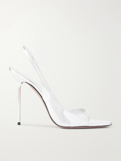 Lidia Mirrored-leather Slingback Sandals
