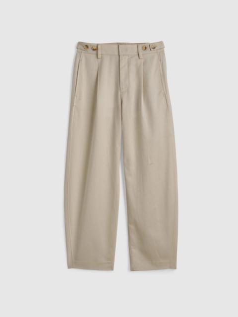 The Barrel-Leg Pant in Drapey Twill