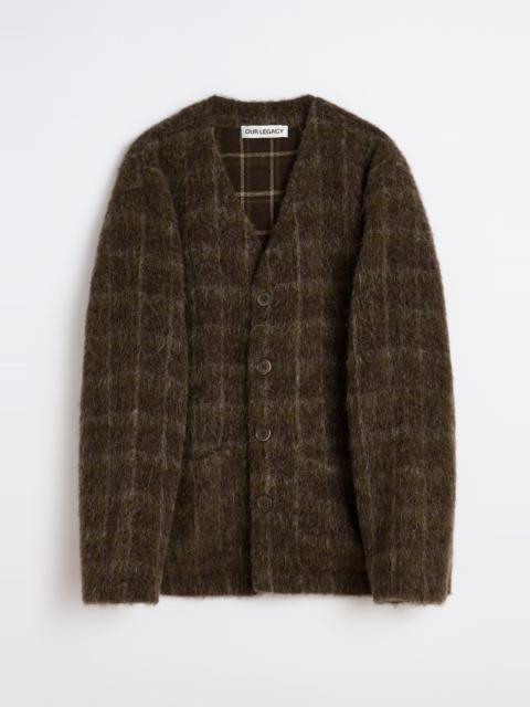 Cardigan Dorf Check Hairy Wool