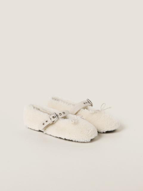Shearling ballerinas