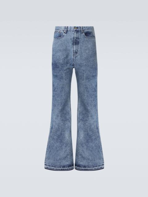 High-rise flared jeans