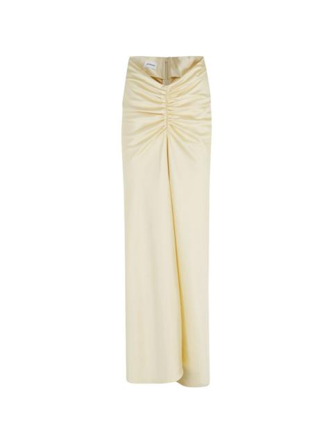 Iris ruched-detail maxi skirt