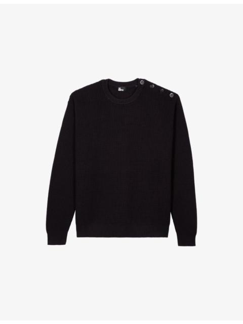 Ribbed Round-Neck Cotton Jumper