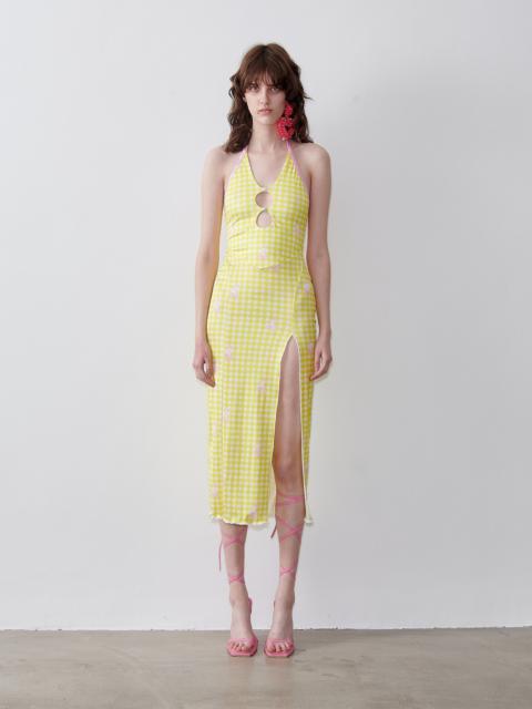 HEATHER MIDI DRESS SUNSHINE GINGHAM