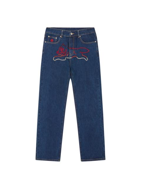 CRYSTAL RUNNING DOG DENIM PANT