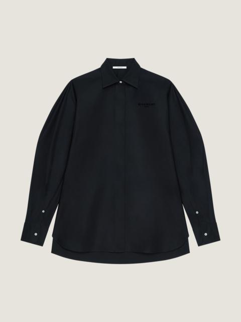 COCOON SHIRT IN POPLIN WITH GIVENCHY EMBROIDERY