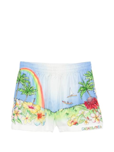 Aloha print shorts
