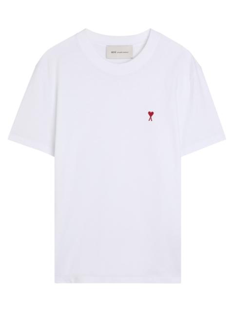 Ami Paris Logo-embroidered Cotton T-shirt
