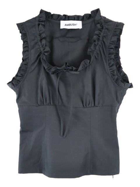 ruffle-detail sleeveless top