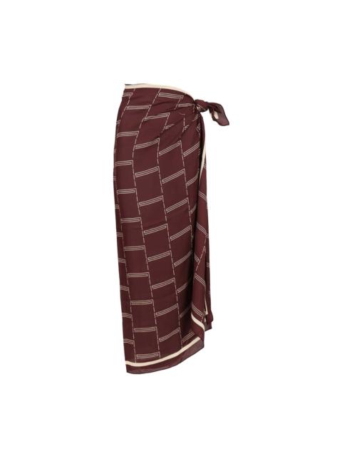 geometric print scarf