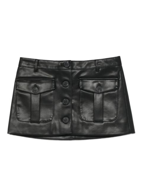 buttoned mini skirt