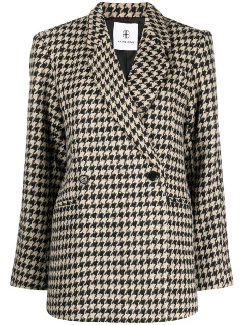 Kaia check-pattern blazer
