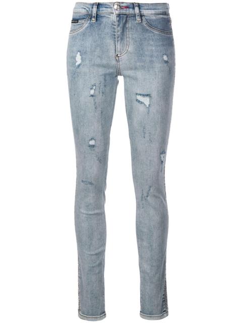 distressed skinny jeans