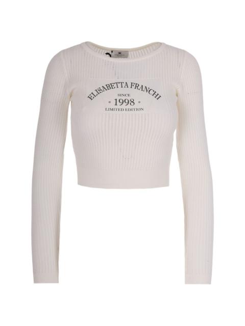 logo knitted top