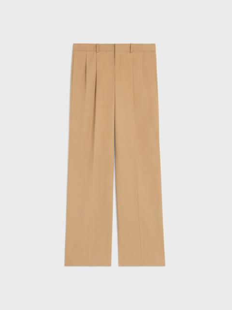 pleated trousers IN cotton canvas