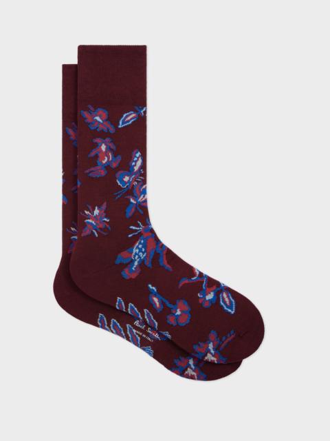 Burgundy 'Bohemia' Socks