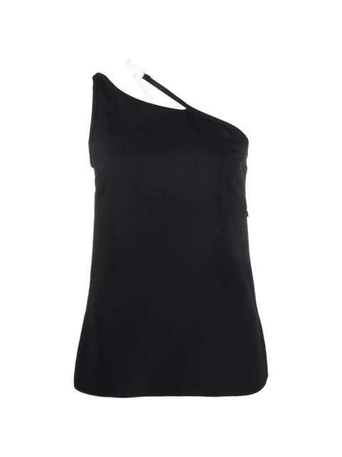 contrast asymmetric strap top