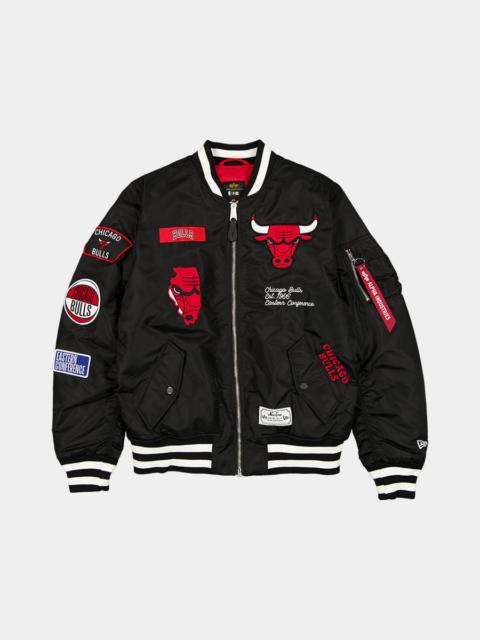 CHICAGO BULLS X ALPHA X NEW ERA MA-1 BOMBER JACKET (BLACK)
