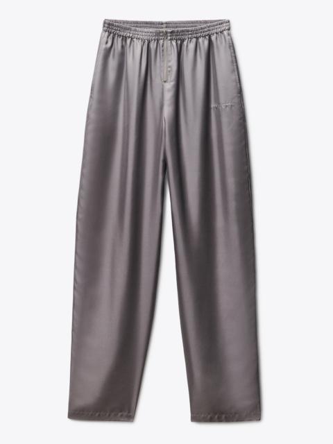 Silk Twill Mid-Rise Track Pant