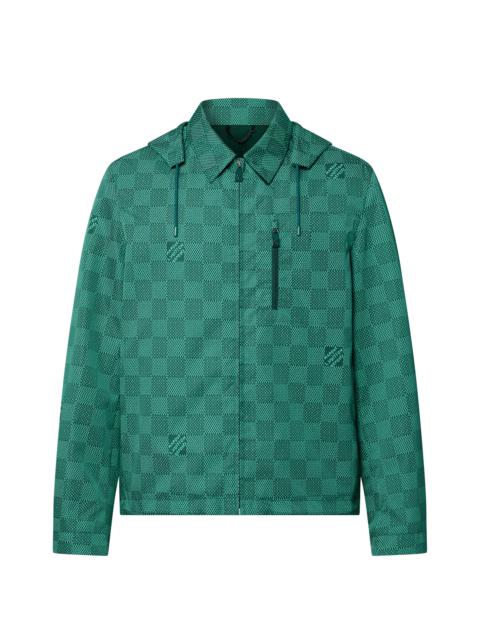 Printed Nylon Hooded Windbreaker