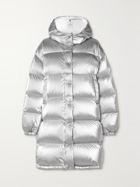 Gaou Hooded Quilted Metallic Shell Down Jacket