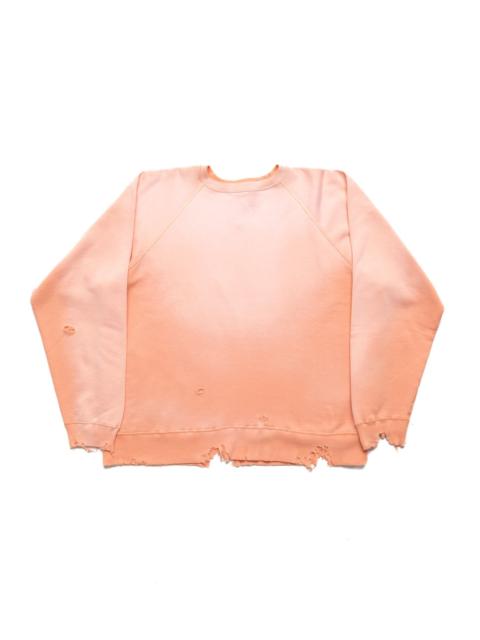 Fading Raglan Sleeve Sweatshirt - Salmon Pink
