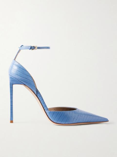 Snake-effect Leather Pumps