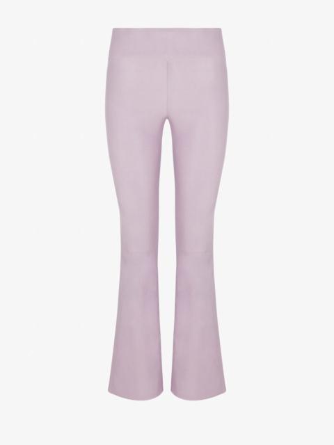 LAVENDER LEATHER ANKLE FLARE