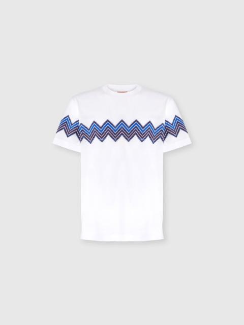 T-Shirt with Maxi Chevron Insert