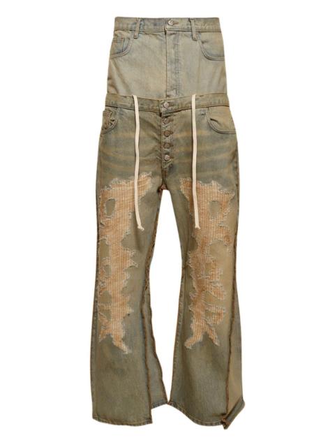 distressed oversized jeans