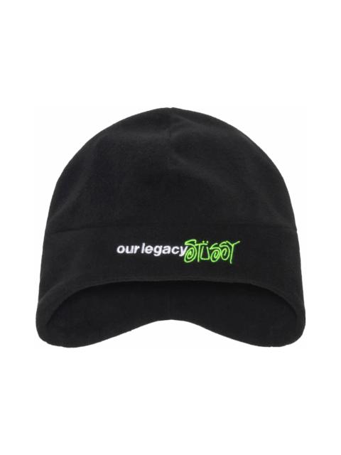 Stussy x Our Legacy Workshop Polar Fleece Beanie Black