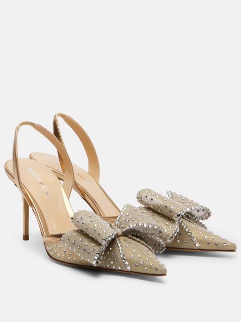 Le Cadeau 85 mesh slingback pumps