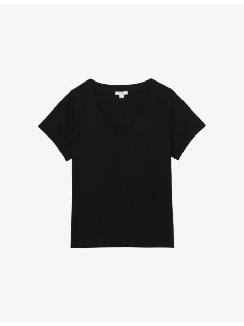 Luna V-Neck Cotton-Jersey T-Shirt