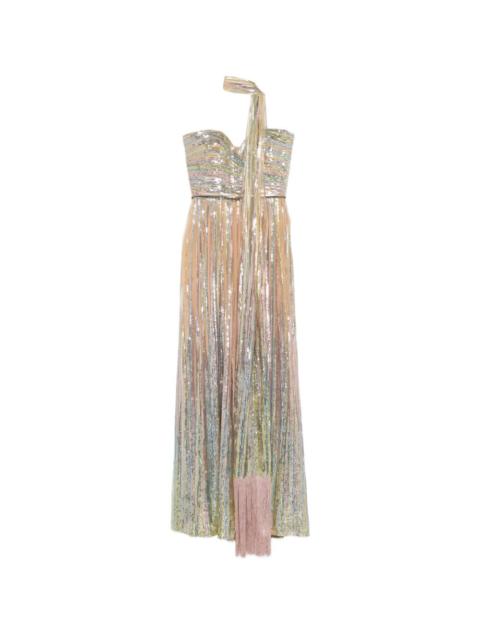 sequin tassel maxi dress (set of three)