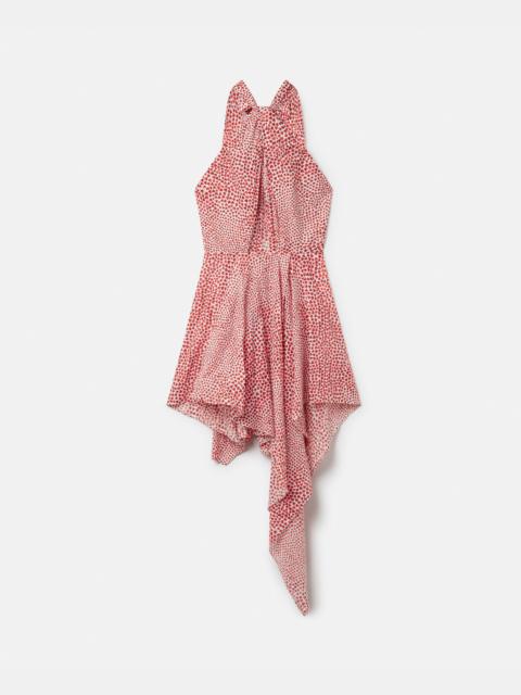 Heart Print Halterneck Mini Dress