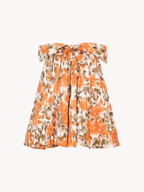 OFF-THE-SHOULDER MINI DRESS IN COTTON POPLIN