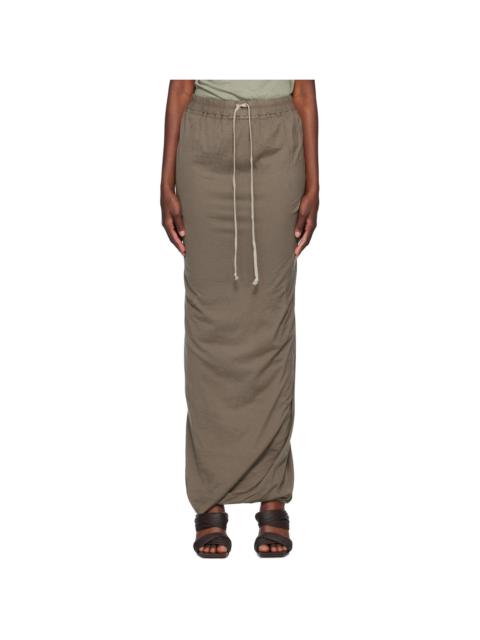 Gray Hollywood Pull On Pillar Maxi Skirt
