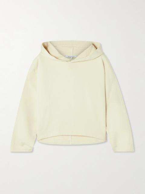 Cropped Organic Cotton-blend Jersey Hoodie