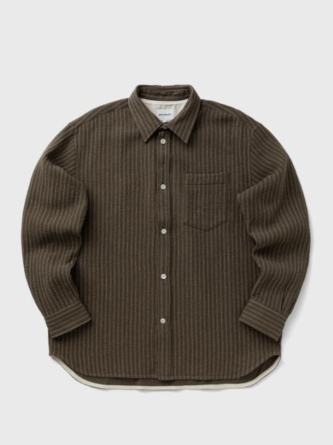 Mo Oversized Wool Stripe Shirt