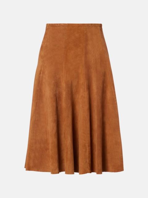 Sabrina suede midi skirt