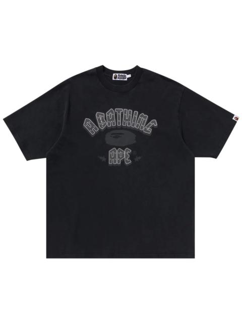 BAPE Garment Dye Rhinestone Logo Relaxed Fit Tee 'Charcoal'