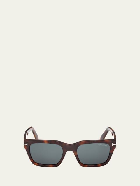 Men's Andy 55mm Acetate Rectangular Sunglasses