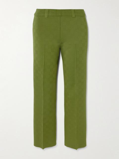 Nsfw Jules Checked Jacquard-knit Slim-leg Pants